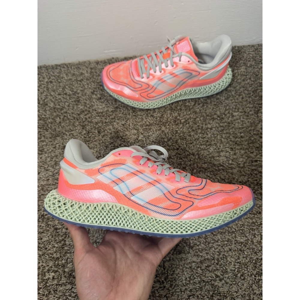 Adidas 4D Run 1.0 Shoes Mens US 8.5 Pink Mesh Low Top Running Sneakers FW1234